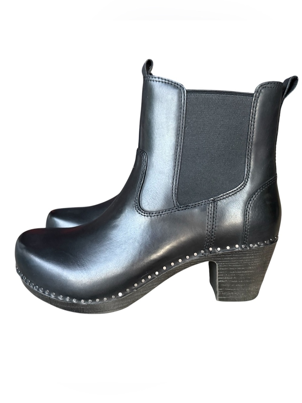 Dansko Heeled Leather Side Zip Boots, Women’s 9.5